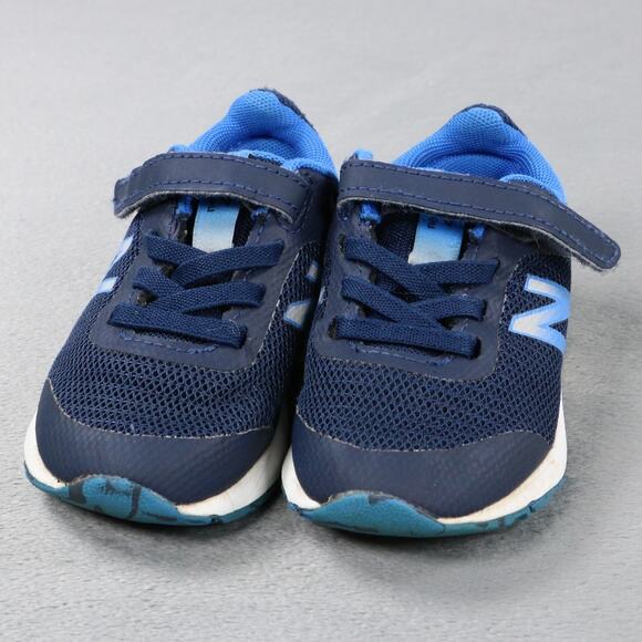 New Balance 455v2 Kids Sneakers Blue Hook & Loop Athletic Running Shoes Size 7 - Picture 1 of 9